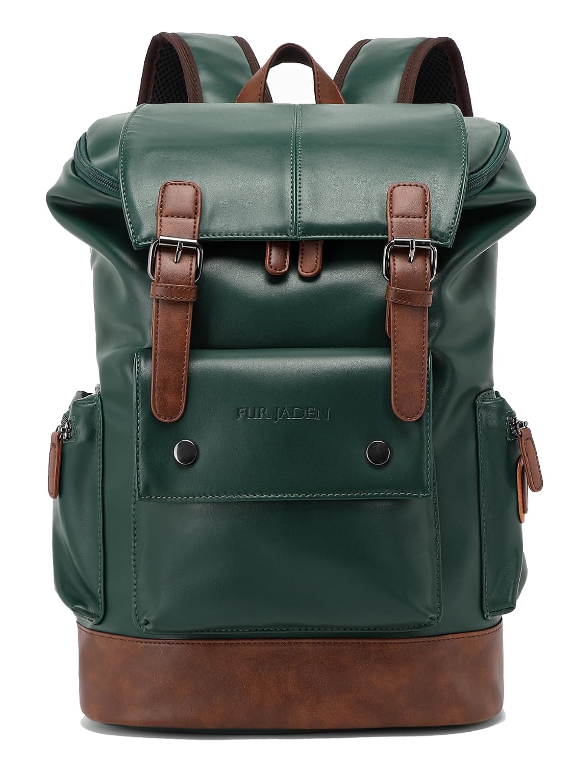 Vegan Leather Anti Theft Casual Laptop Backpack with 15.6 Inch Laptop Pocket