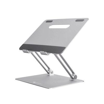 Portronics My Buddy K3 Portable Laptop Tabletop Stand I Foldable & Adjustable for Laptops Up to 39.624 Cm (15.6 Inches), (Silver)