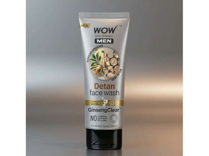WOW Skin Science Men Detan Face Wash, for Oily Skin with Korean Ginseng & Kojic Acid, Helps Remove Tan, Reduce Dark Spots & Brighten Skin -150ml WOW Skin Science Men Detan Face Wash, for Oily Skin with Korean Ginseng & Kojic Acid, Helps Remove Tan, Reduce Dark Spots & Brighten Skin -150ml