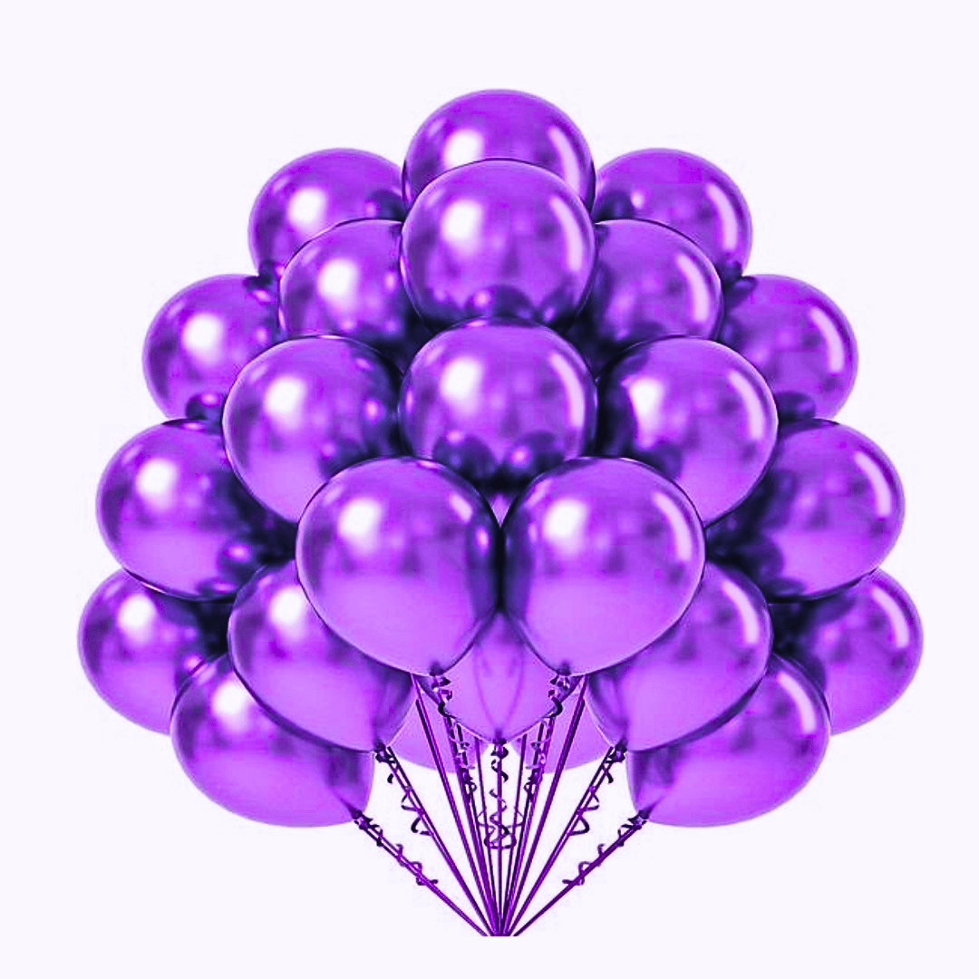 Chrome Purple Premium Latex Balloons 10" - 50PCS