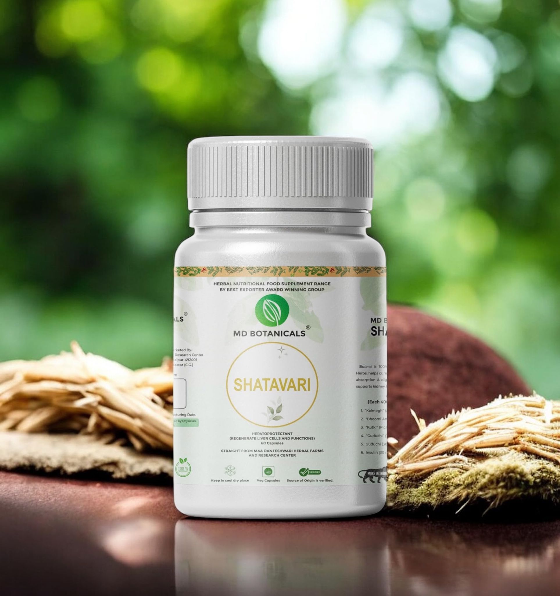 MD Botanicals Shatavari Capsules Natural Support for Women's Health and Hormonal Balance (60 Cap)