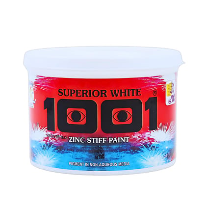 1001 Superior White Zinc Paste (Safeda) | High-Coverage, Fast-Drying Formula | Thick Paste Ideal for Putty Preparation & Protective Coating on Metal & Wood | 1 Kg