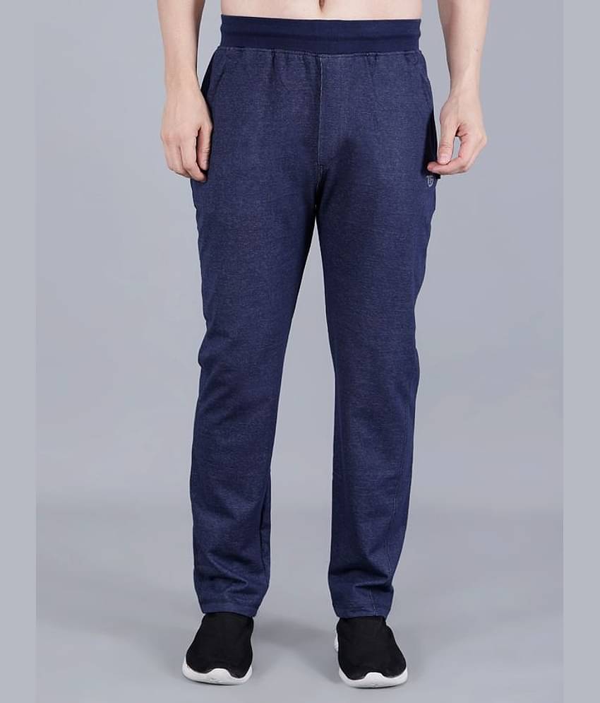 TF Navy Blue Cotton Blend Men's Sports Trackpants ( Pack of 1 )