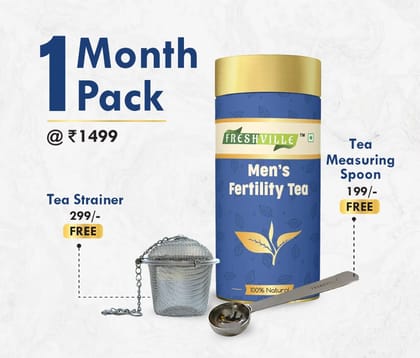 Freshville Men Fertility Tea | Pure & Natural | Balancing Hormone & Testosterone Level | Ashwagandha, Hibiscus, Liquorice, Turmeric, Cinnamon, Gokhru, Shatavari, Green tea Tin (100g).1 Month Freshville Men Fertility Tea | Pure & Natural | Balancing Hormone & Testosterone Level | Ashwagandha, Hibiscus, Liquorice, Turmeric, Cinnamon, Gokhru, Shatavari, Green tea Tin (100g).1 Month