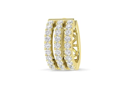 Three Line Boxed Hoop Earring For Men (1 Pc Only)