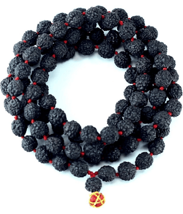 Black Rudraksh Mala 15 cm (Pack of 1)