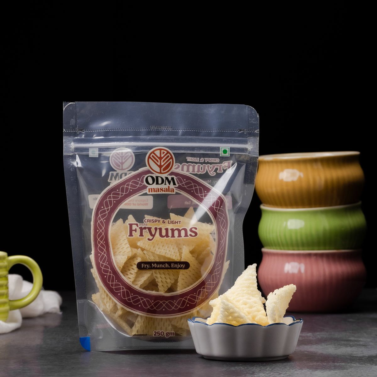 ODM Masala Fryums (Ready-to-Fry) - Crispy Homestyle Snack