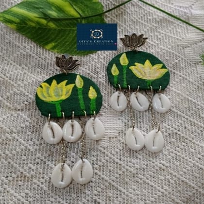 Handmade Fabric Earrings 1 Pair
