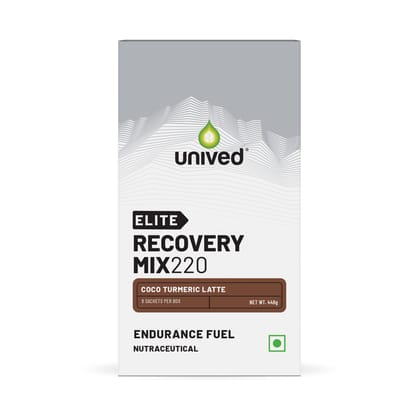 Unived Recovery Mix 220 for Workout Strength and Stamina Coco Turmeric Latte