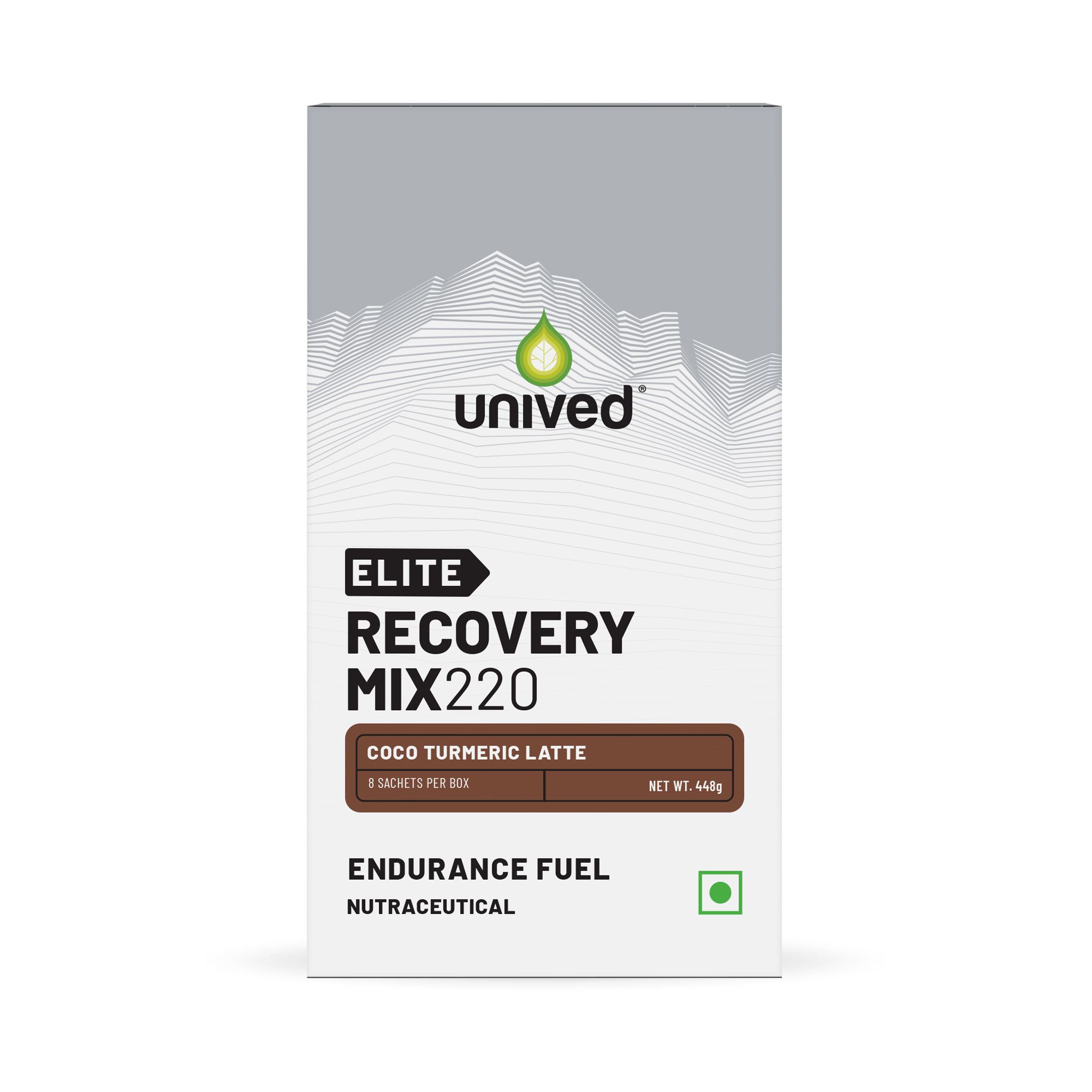 Unived Recovery Mix 220 for Workout Strength and Stamina Coco Turmeric Latte