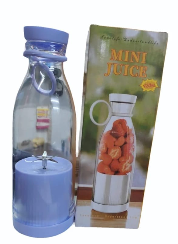 Portable USB Rechargeable Electric Juicer Hand Juicer  White, 380ml (Purple)