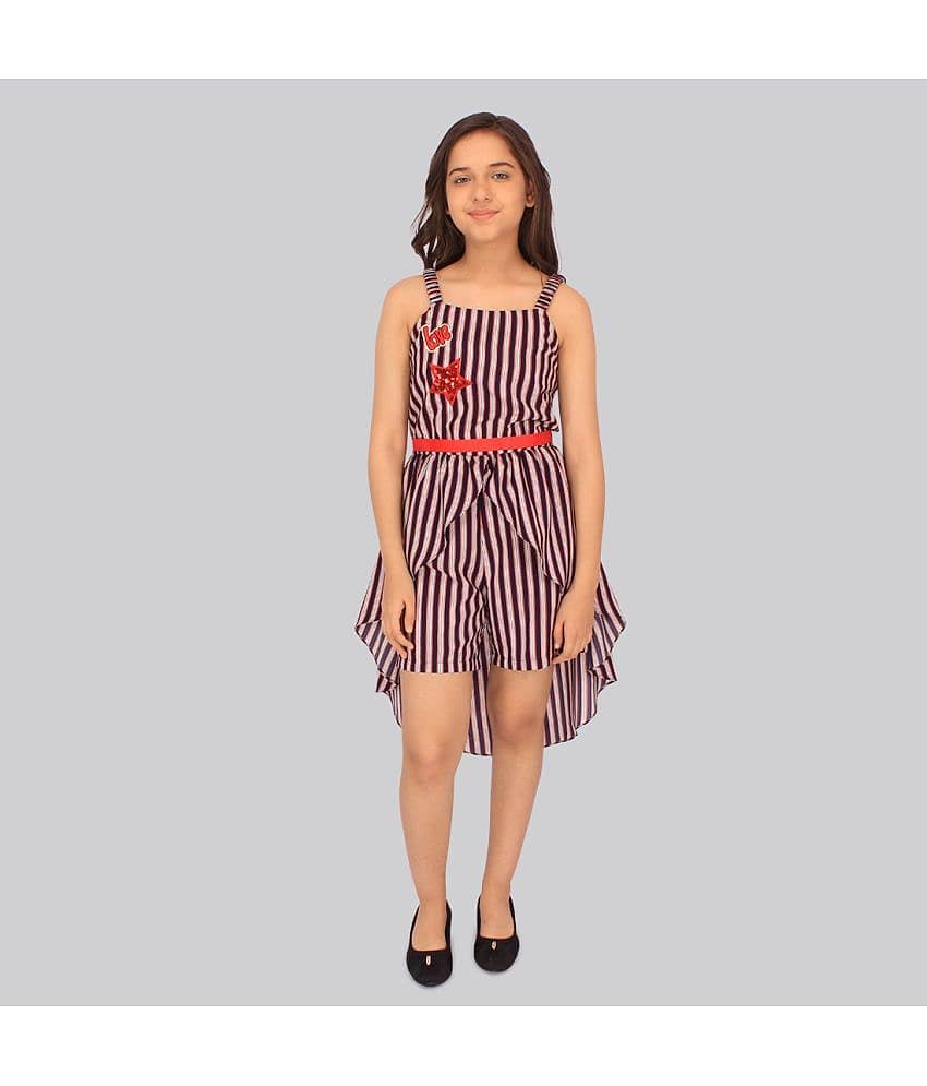 Cutecumber Girls Georgette Jumpsuit ( Pack of 1 , Navy )