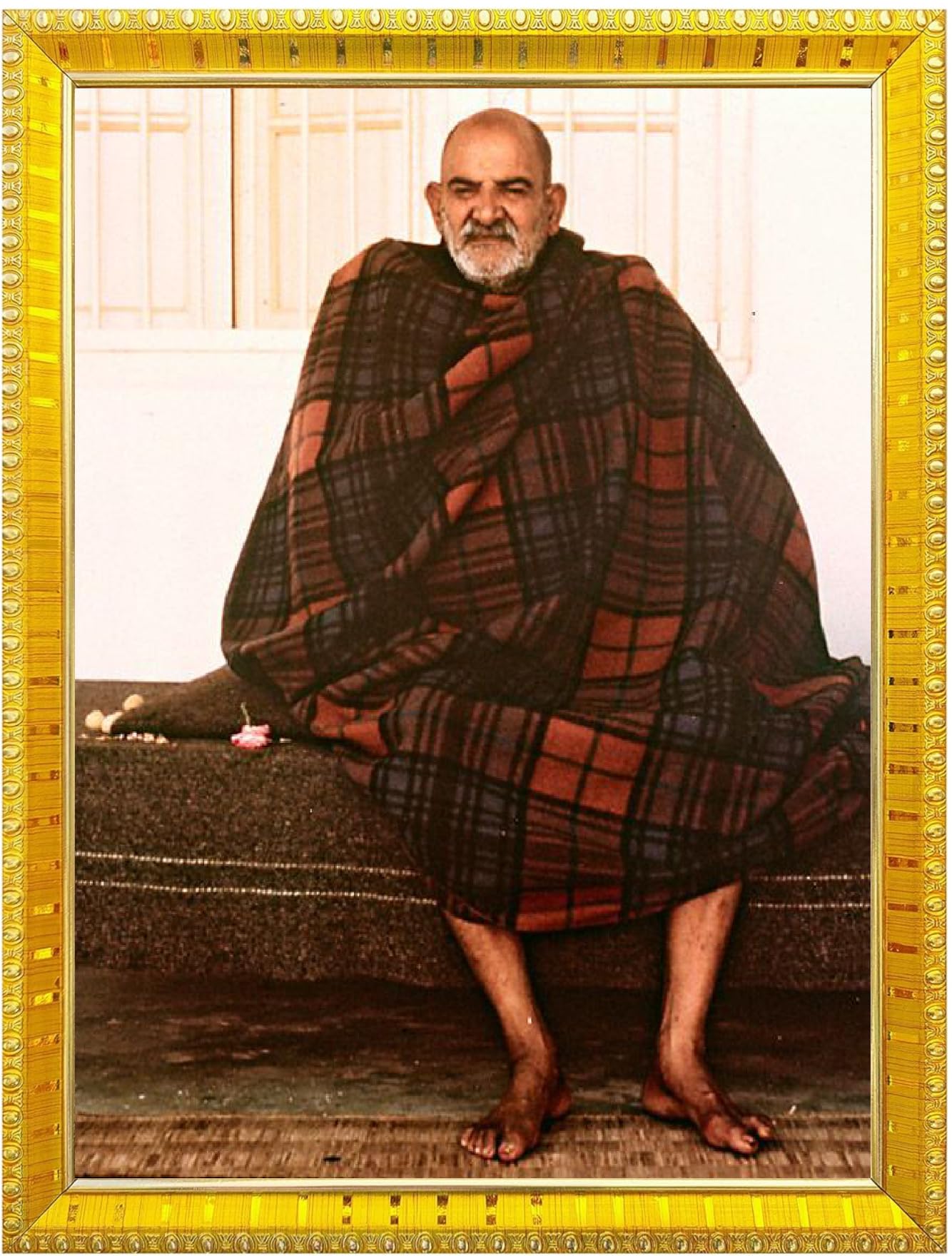 NOKKES Neem Karoli Baba Neev Karori baba Photo Frames Religious Photo frame 5X7 Inch Photo Frame_W43