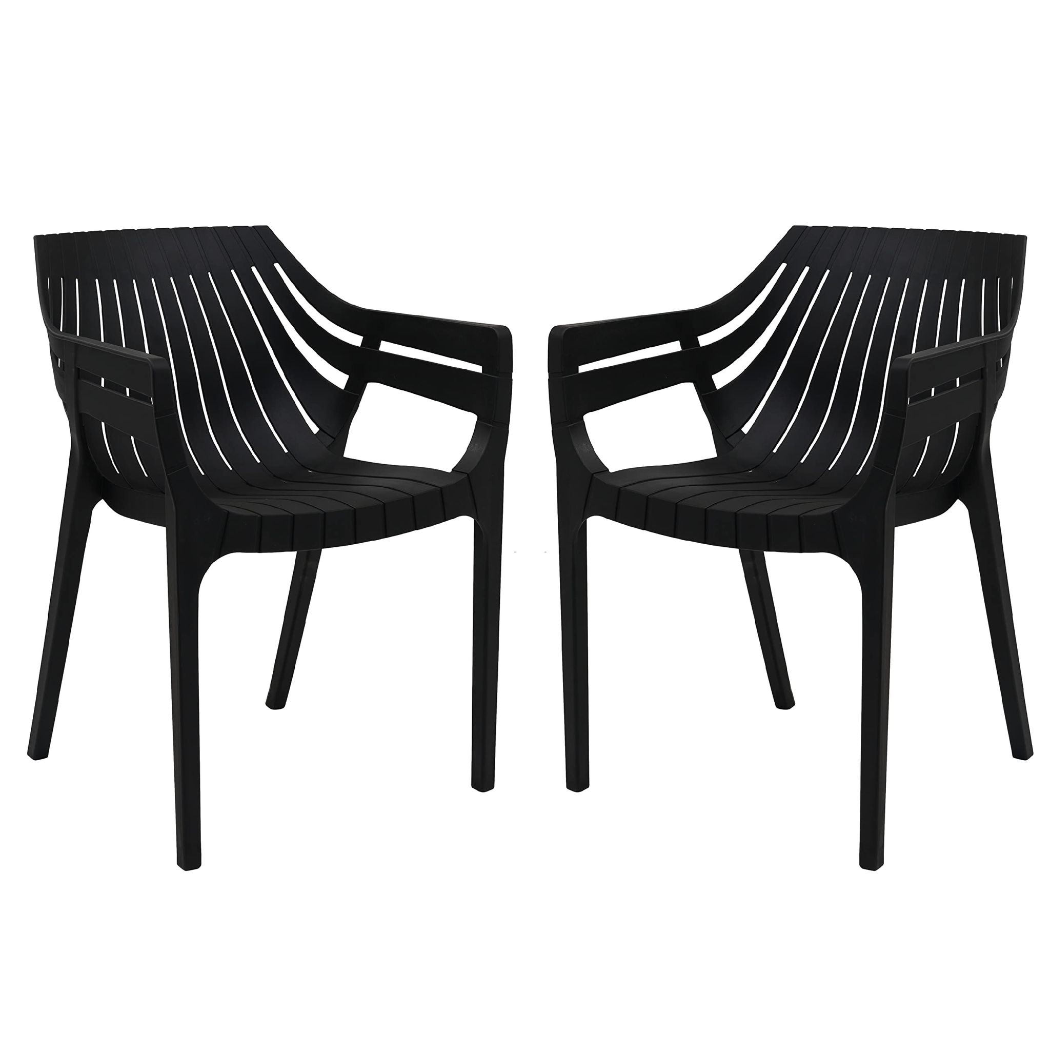 Supreme Furniture Spectrum Plastic with-Arm Chair Suitable for Home, Office, Garden, Living Room, Cafeteria, Restaurant, Hotel, Resort, Indoor & Outdoor