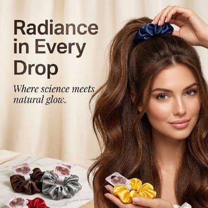 Premium Satin Silk Hair Scrunchies Set for Women
