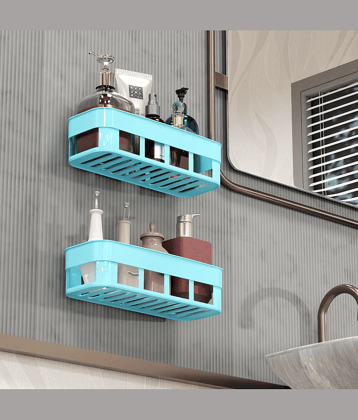BLUE HOME AND KITCHEN Plastic Wall Hung Shelf