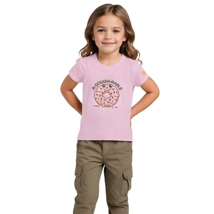 Girls T shirt Cotton Bon Bon Pink Donut Print