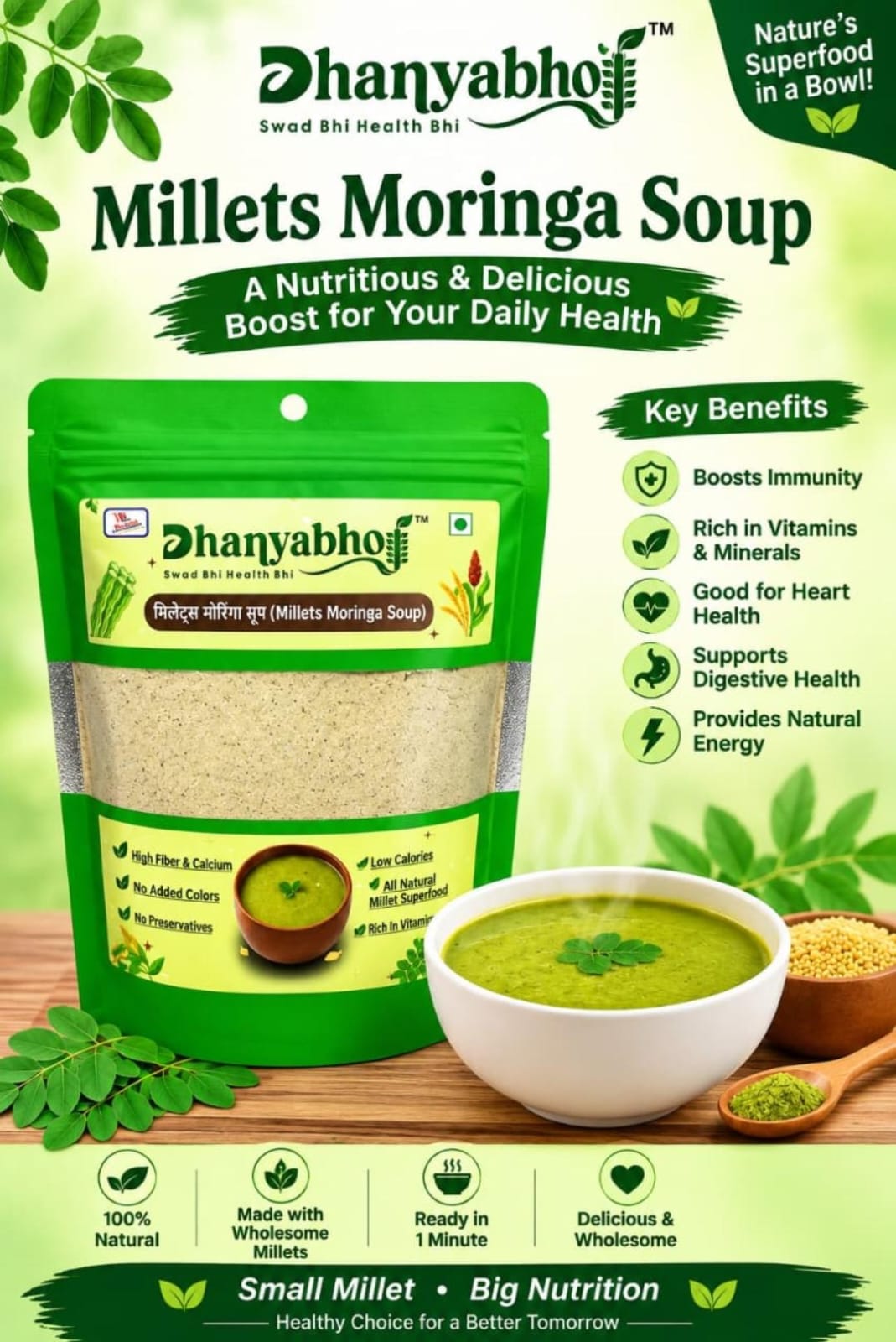 Millets Moringa soup premix