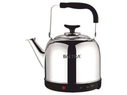 Baltra Solid Kettle 1500W Electric, Fast Boil, 4.5L Water Boiler For Hot Drinks, Quiet Boil & Detachable Filter, Stainless Steel, Vintage Kettle