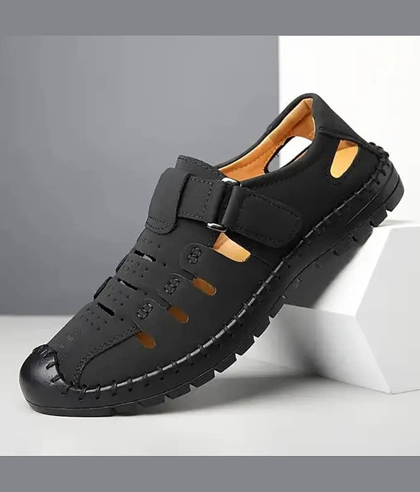 Akiko - Black Men's Sandals