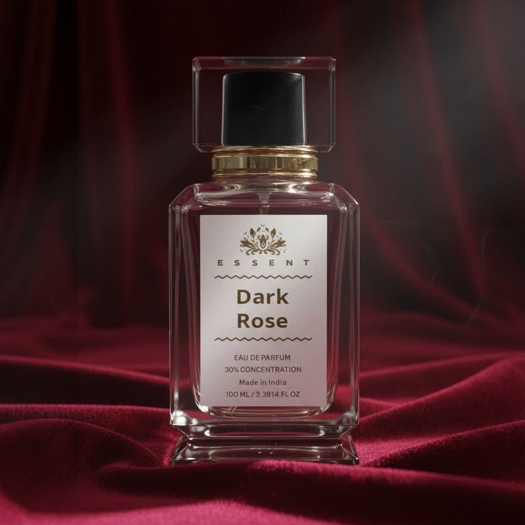 Essent Perfumes Dark Rose Eau de Parfum (EDP) – Deep Rose Floral Smoky Long Lasting Perfume – Unisex Fragrance