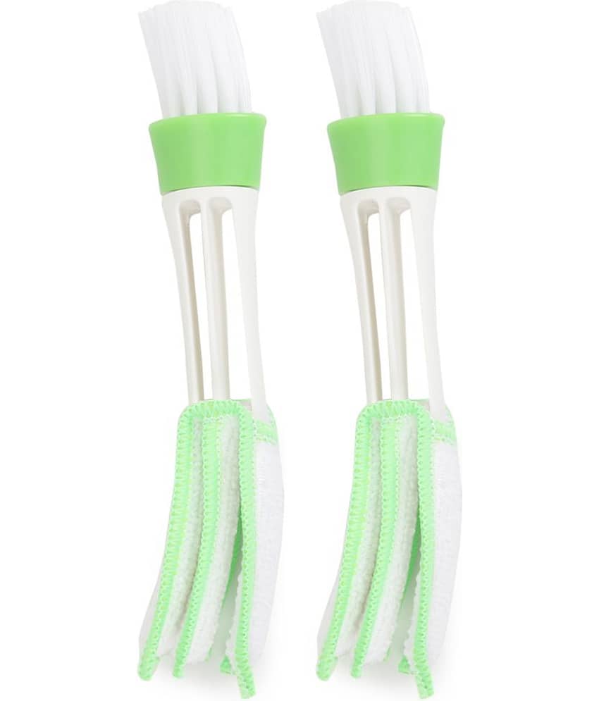 Mahek Accessories - Car Cleaning AC Window Brush Double Head Keyboard Clean Brush Multifunctional Auto Indoor Air-Condition Outlet Cleaning Tools for car accessories(Pack of 2)