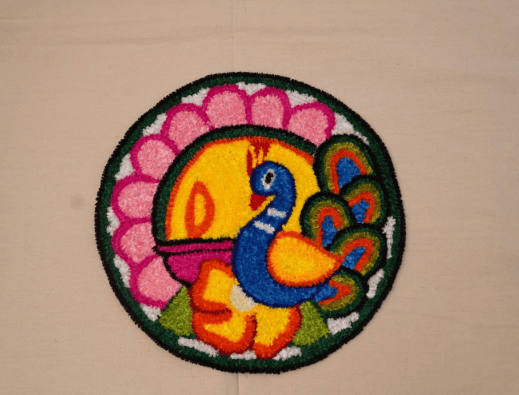 Floor Rangoli Design Backdrop