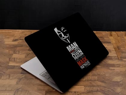 Adefex Laptop Skin Sticker for all laptop & notebook - Abstract Man Own Mask