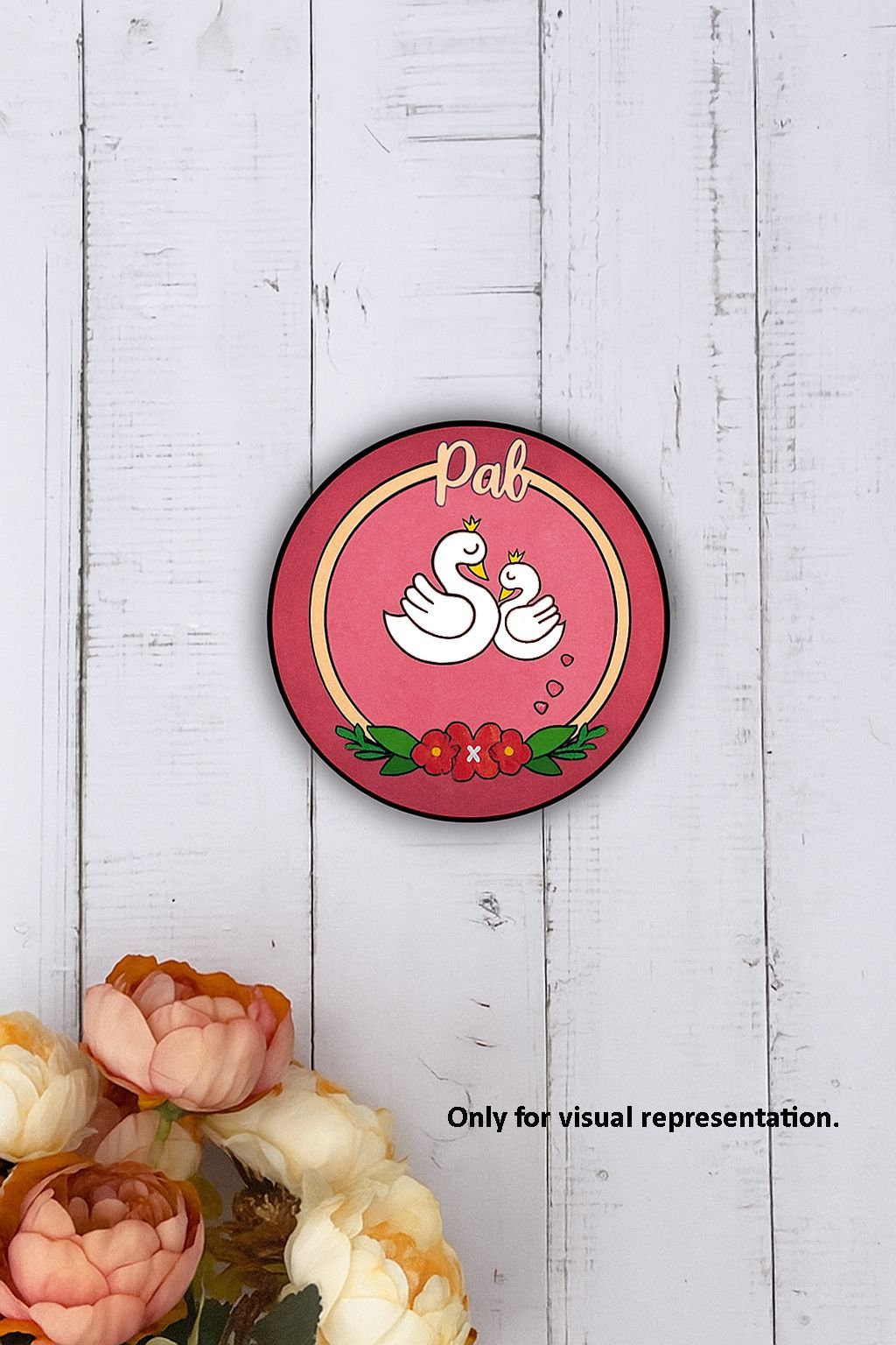 Dbeautify's Kids Name Plate – Swan & Floral Theme