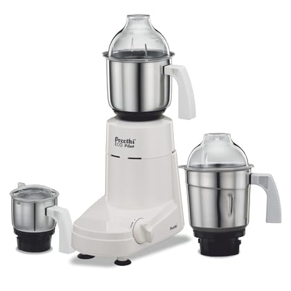 Preethi Eco Plus MG-138 110V, 550 Watt Mixer Grinder With 3 Jars (0.4L, 1L & 1.5L)- Only Use In USA & Canada, White Preethi Eco Plus MG-138 110V, 550 Watt Mixer Grinder With 3 Jars (0.4L, 1L & 1.5L)- Only Use In USA & Canada, White - White / large