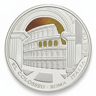 Andora 10 Diners 2009 Wonders of the World, Italy Silverplated old Coin Edition