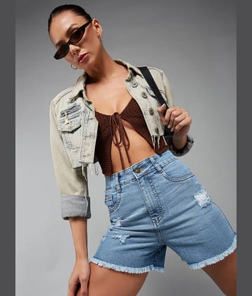 Miss Chase Denim Hot Pants - Blue