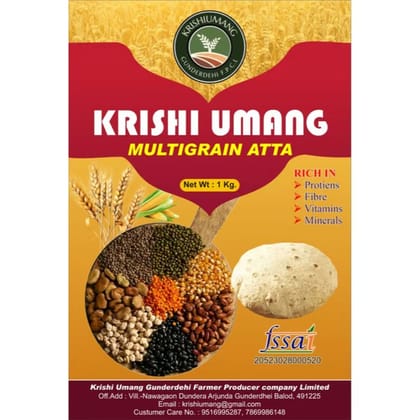 MULTIGRAIN FLOUR - 1 kg - One packet of atta