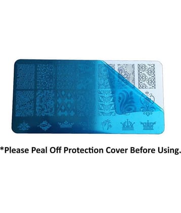 FOK 1Pc Manicure Nail Art Tip Sticker Nails Combo of Rectangular Stamping Image Plate 40 g