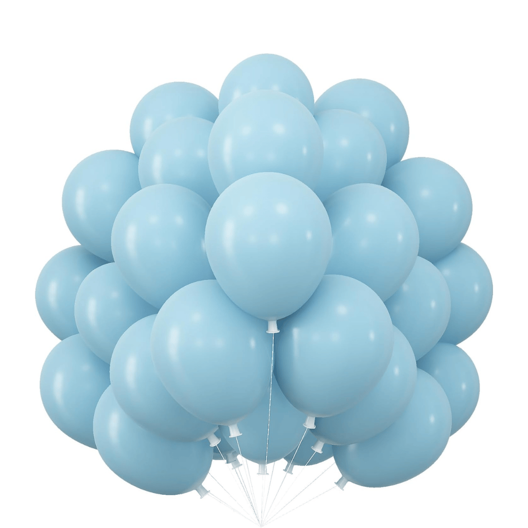 Macaron Pastel Blue Premium Latex Balloons 10" - 50PC
