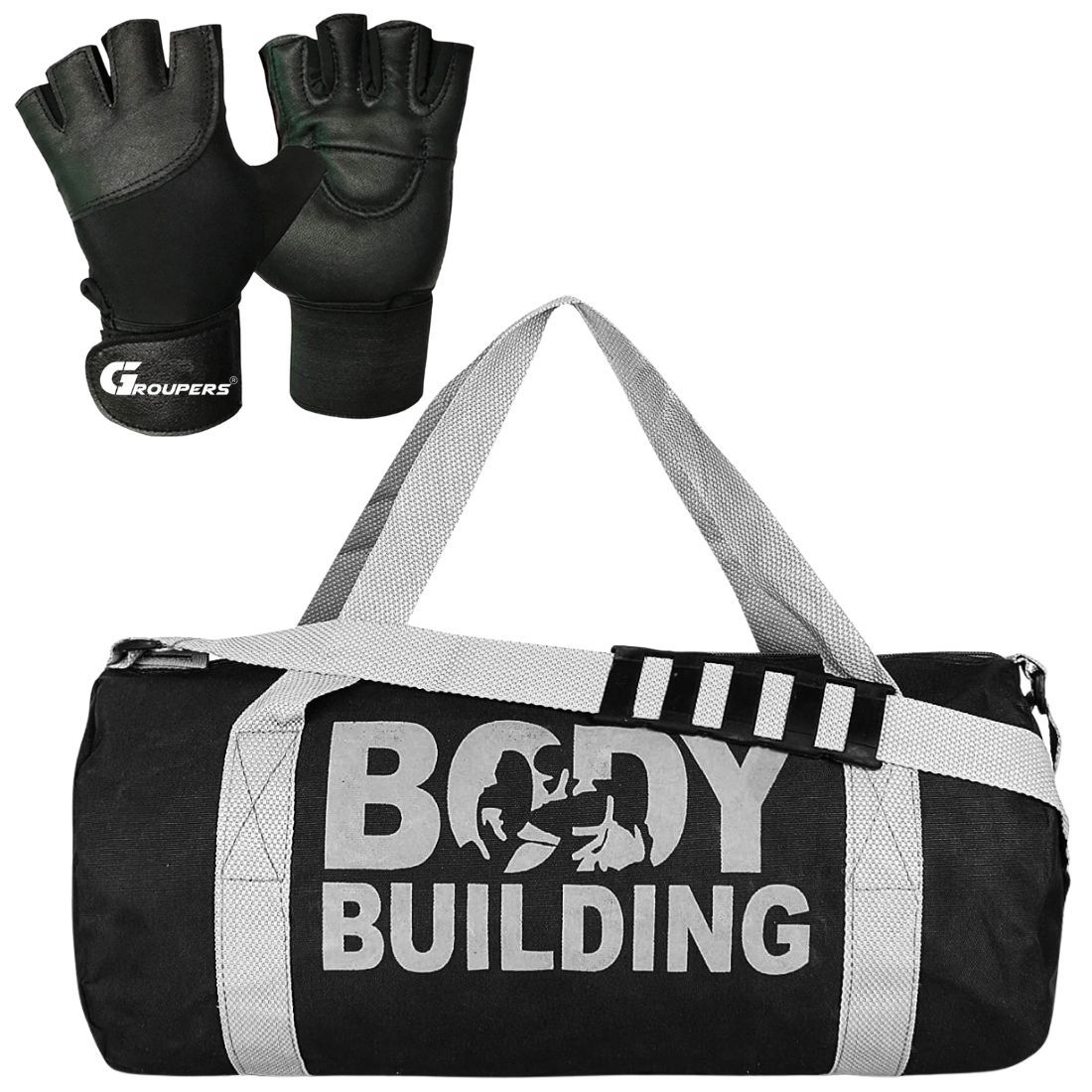 GROUPERS Gym Travel Bag with Gloves