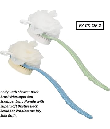 Generic Contoured Handle Long Handle Men & Women Body Brush ( Pack of 2 )