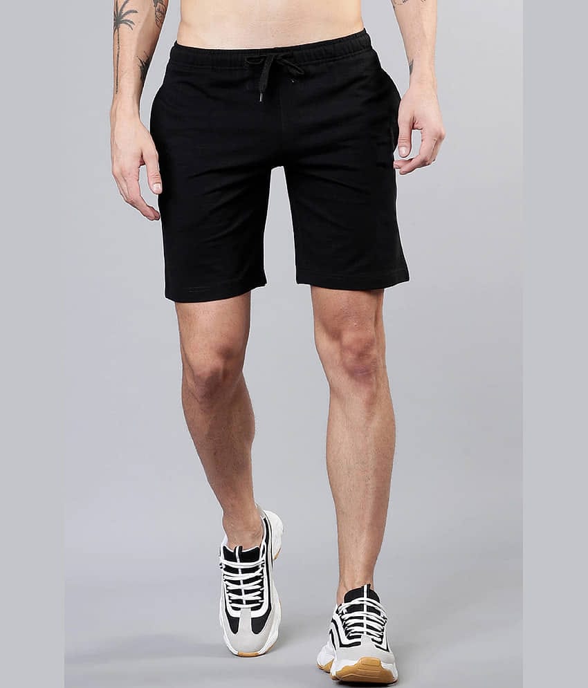 Scrott Fitness - Black Cotton Blend Men's Shorts ( Pack of 1 )