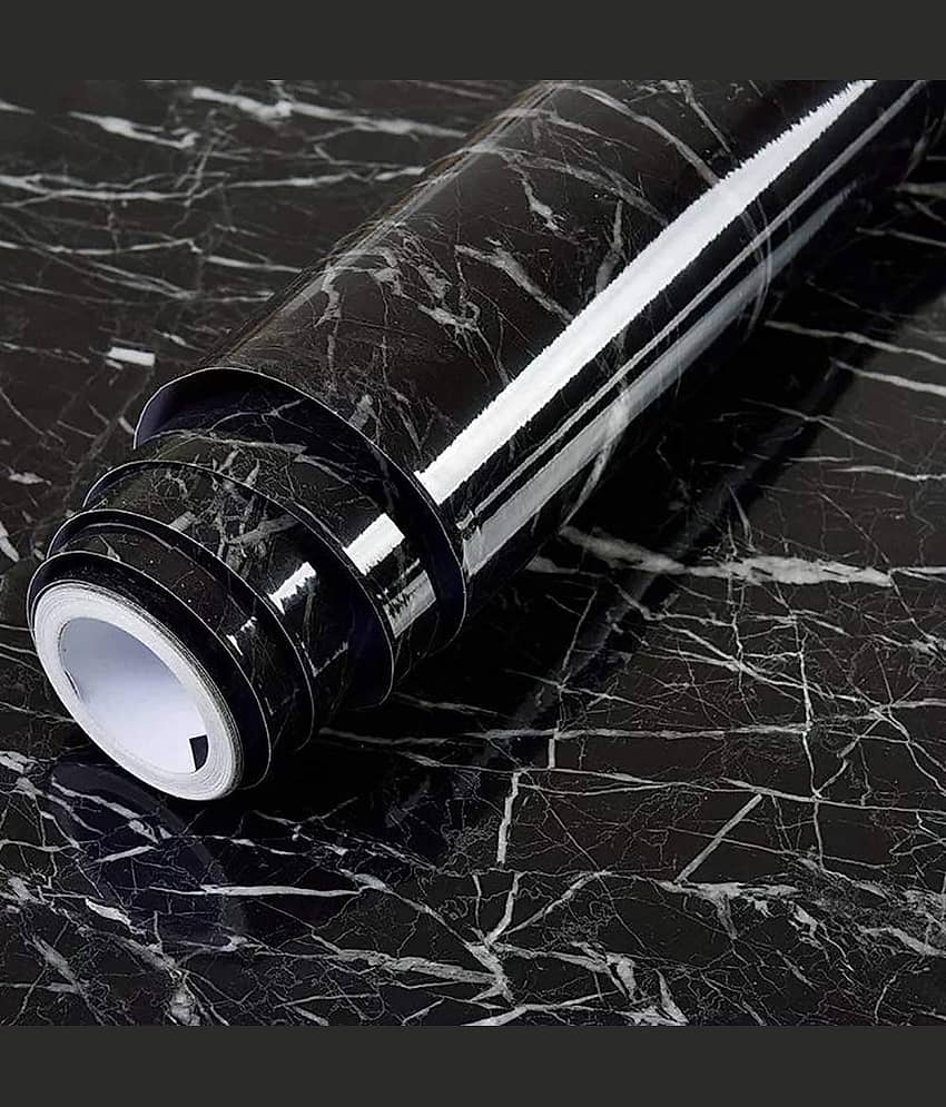 Geeo Premium Black Marble Design Wallpaper 60cm x 2m (Pack of 1)