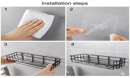 Dark Wolf 4 Hook Bathroom and Kitchen Multipurpose Wall Mount Stand Rack for Towels and Utensils