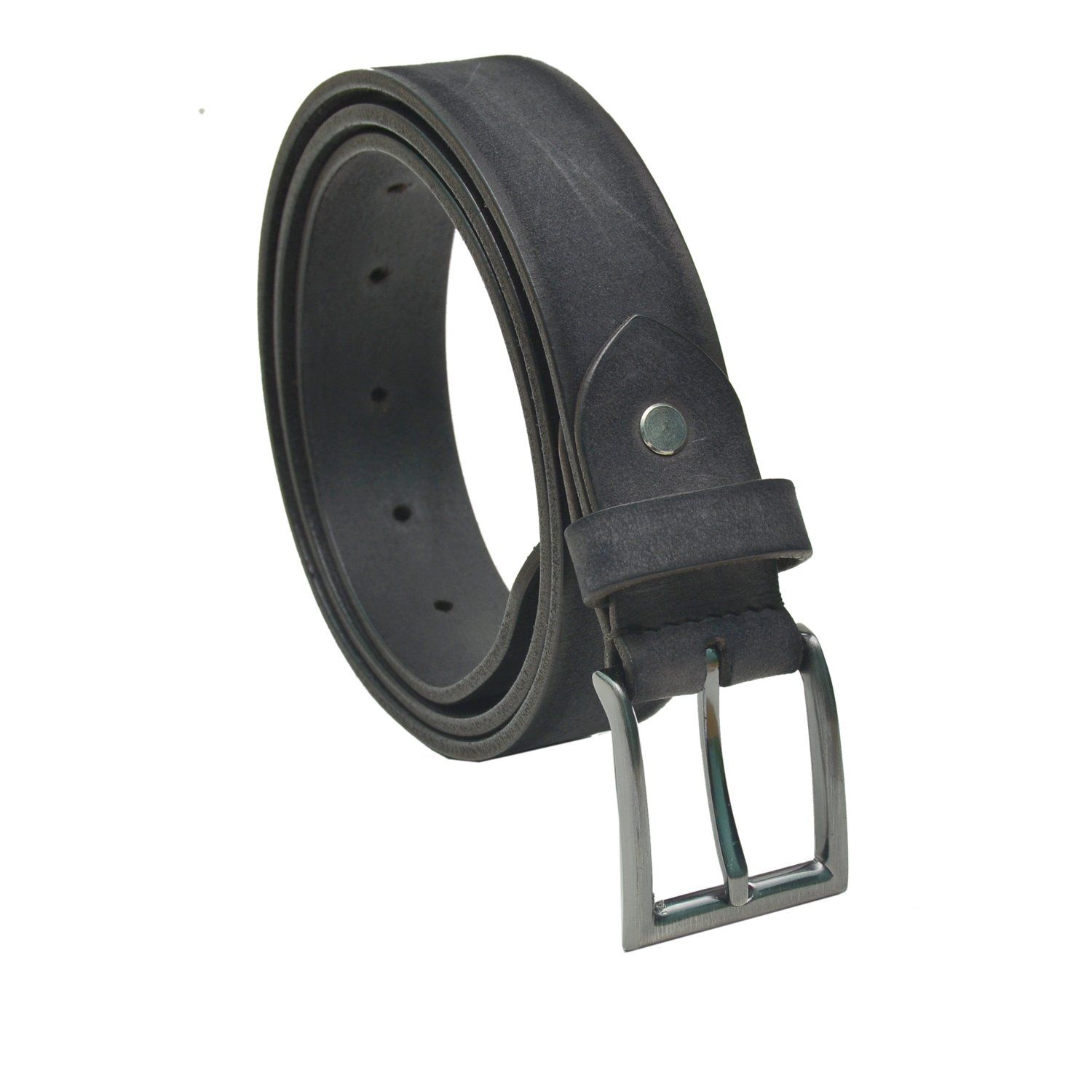 Random Genuine Leather Harness Two Tone Belt For Men Black