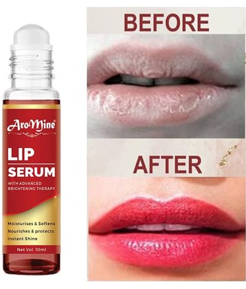 Aromine Roll on Lip Serum For Lips Brightning, cracked Lips, Shine Moisturizing For Men & Women Face Serum 10 mL