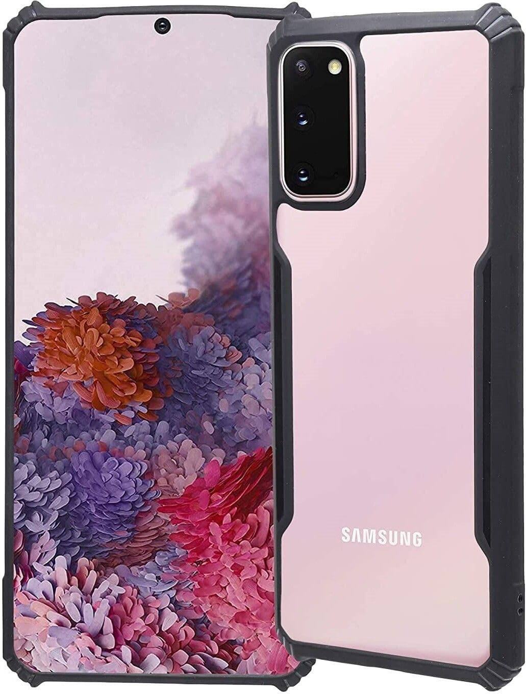 PLUGTECH Slim Shockproof Case | Matte Black Soft | Drop Protection | Precise Cutouts | Premium Mobile Cover for Samsung Galaxy S20 Plus