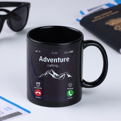 Adventure Calling Balck Mug Adventure Calling Balck Mug