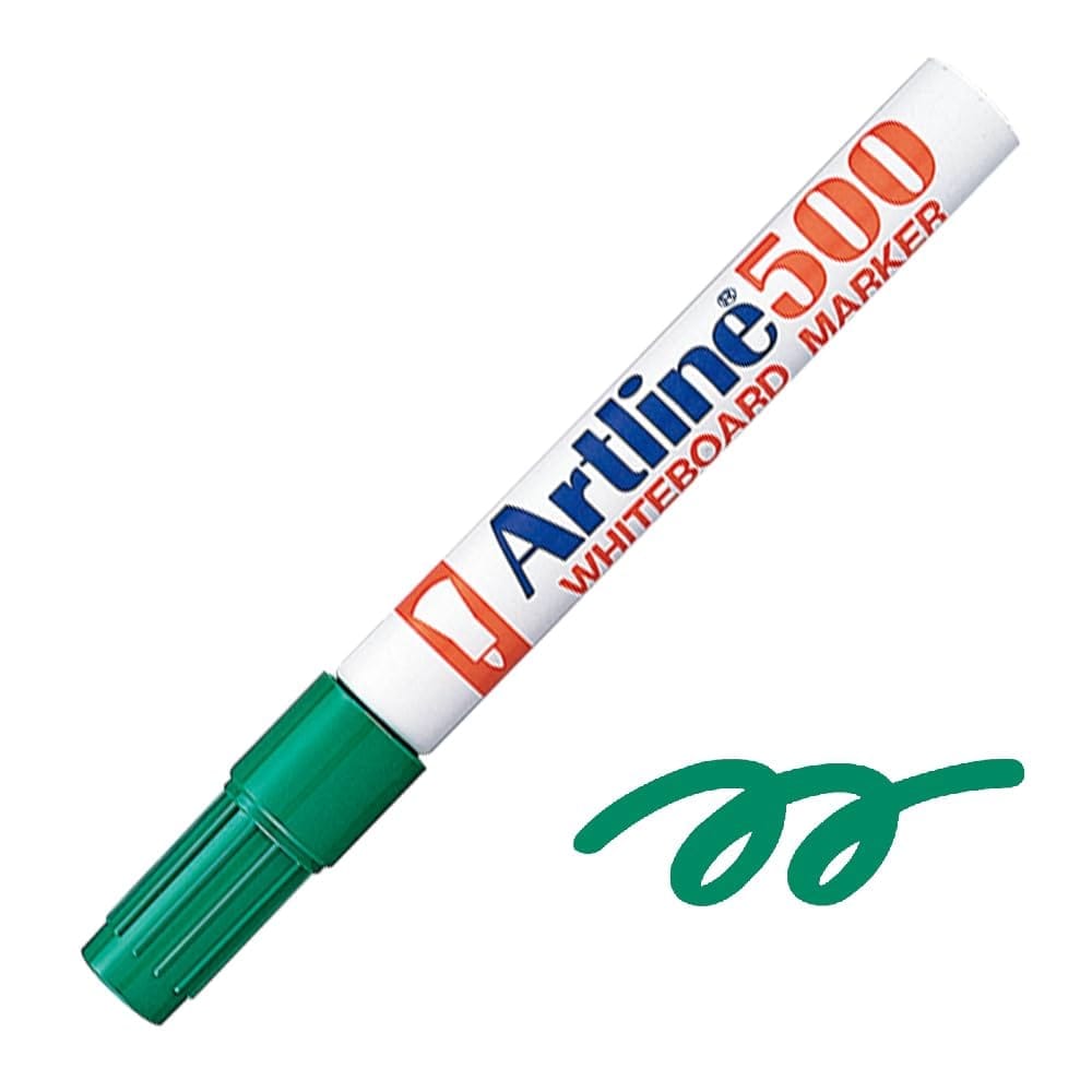 Artline 500 Whiteboard Marker Pack of 10 (Green Colours) | Used In Offices, Schools, And Other Settings Where Whiteboards Are Used For Presentations, Brainstorming, Or Teaching