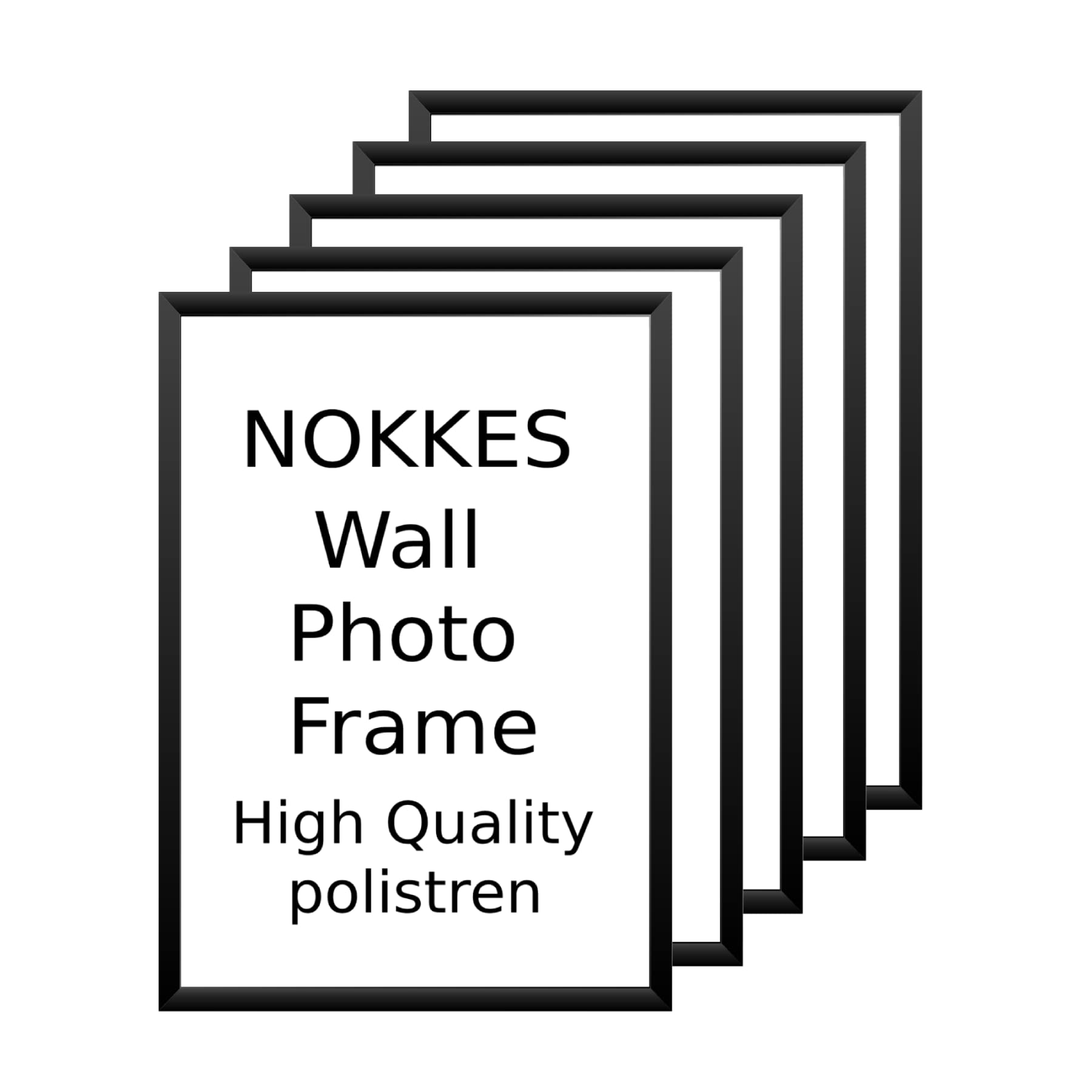 NOKKES Basics Photo Frame With Hanging Hooks Set of 5 | 8" x 12"Inch,(A4 Size) Brown, Made In India11_A