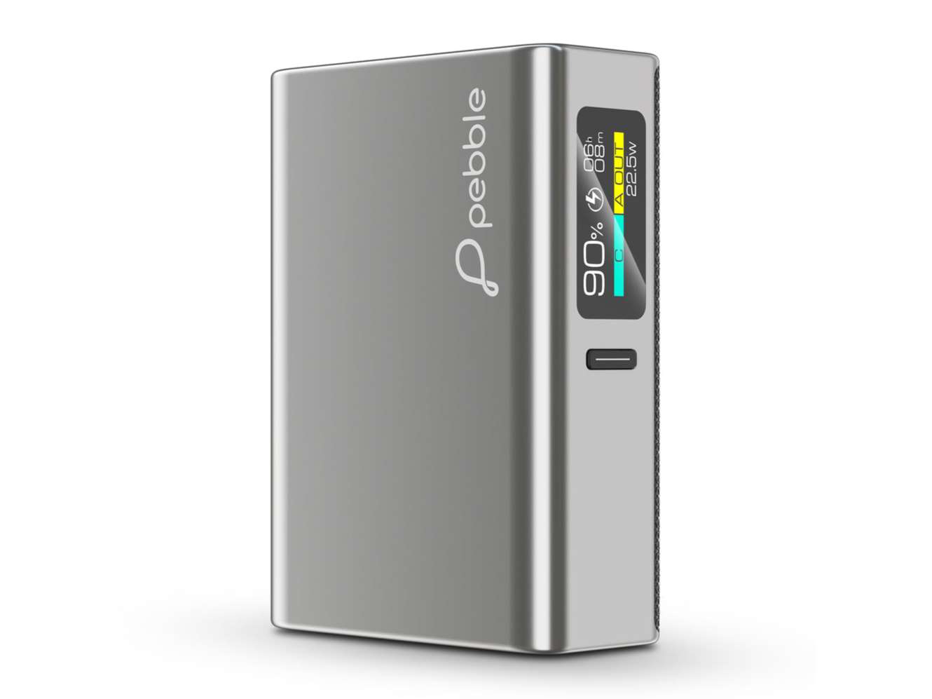 Pebble Rapid Qube 22.5W Fast Charging Power Bank, Compact & Sleek, Digital Display, Type-C Input, 10-Way Circuit Protection