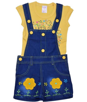 Zadmus Baby Girls Cotton Blend Bodysuit ( Yellow )