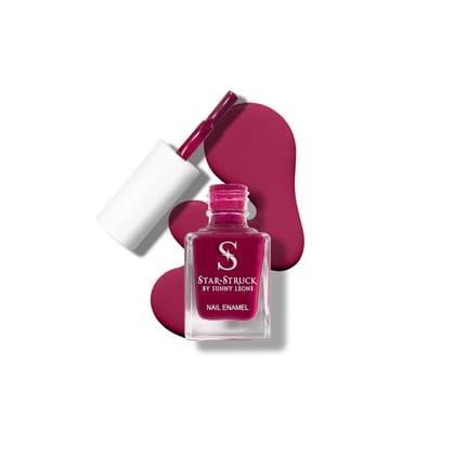 StarStruck by Sunny Leone - Berry - Glossy Nail Polish | Mirror-Like Shine & Longwear Color | Quick Dry Formula