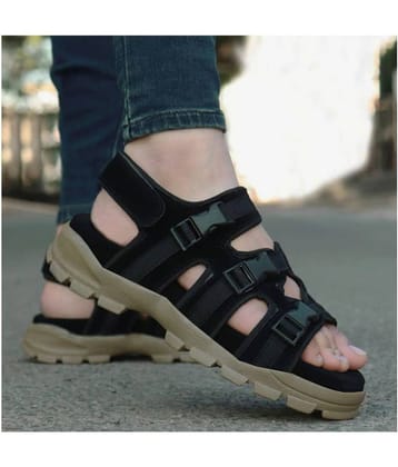 Fashion Victim Black Suede Sandals